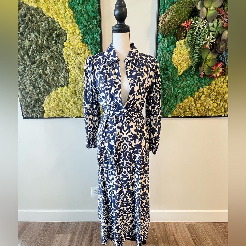 Zara midi blue dress